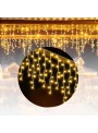 Pisca Natal Cascata De Led Amarelo 3metros 16 Tiras 96 Luzes