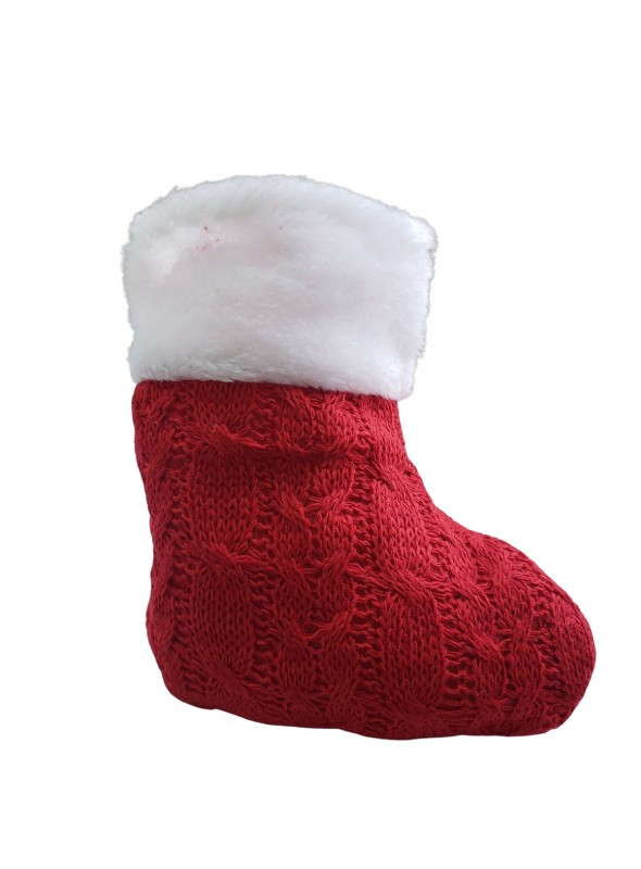 Enfeite para Pendurar Árvore de Natal Bota Papai Noel 17cm 1 Unidade