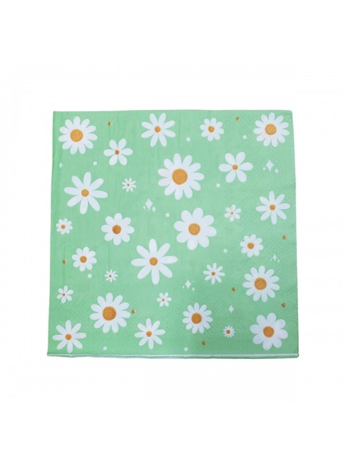 Guardanapo De Papel Margarida Folha Dupla Com 20 Unidades