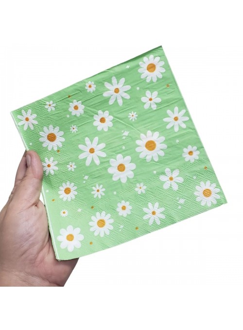 Guardanapo De Papel Margarida Folha Dupla Com 20 Unidades