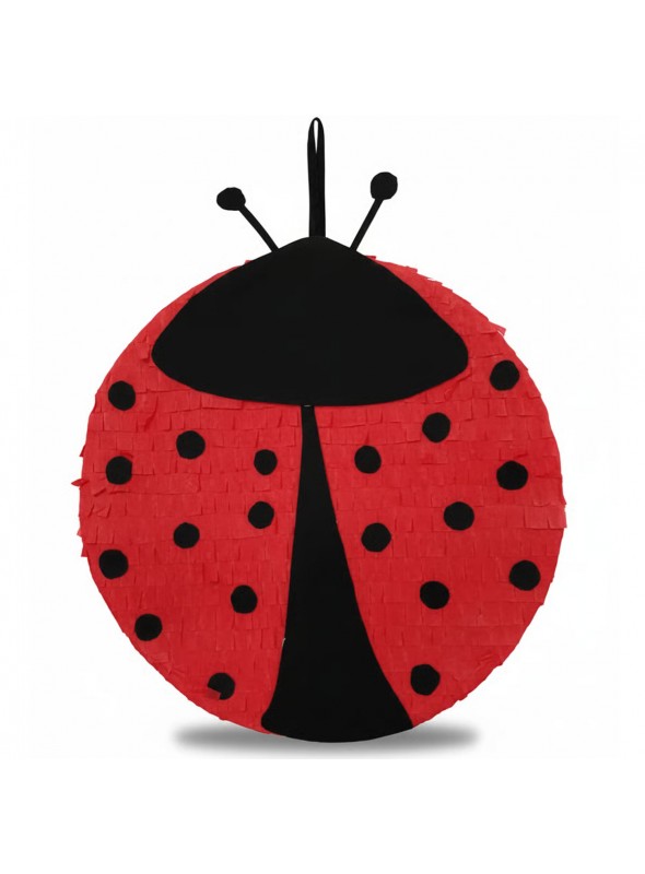 Pinhata Joaninha Com Bastão Máscara Confetes Piñata Pichorra