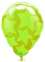 Balão Bexiga Metalizada Ar Quente Estrelas Verde – 1 unidade
