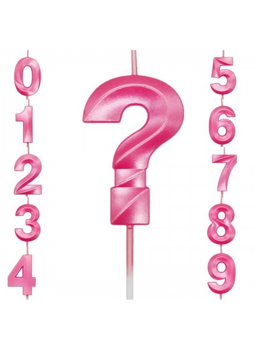 Vela de Aniversário Mini Design Número 3 Rosa