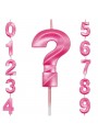 Vela de Aniversário Mini Design Número 3 Rosa