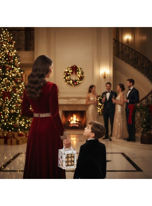 Caixa de Papel com Visor Panetone 500g Decora Doces