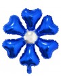 Balão Bexiga Metalizada Flor Azul – 1 unidade