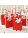 Sacola De Papel Vermelha 22x16,5cm 10 Unidades Lembrancinha