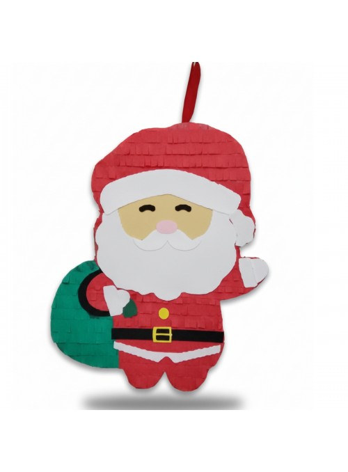 Pinhata Papai Noel com Bastão, Máscara e Confetes Bam Festas Boutique de Festas