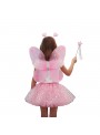 Fantasia Infantil Borboleta Rosa Com 4 Peças 3 A 10 Anos