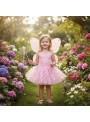 Fantasia Infantil Borboleta Rosa Com 4 Peças 3 A 10 Anos