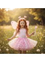Fantasia Infantil Borboleta Rosa Com 4 Peças 3 A 10 Anos