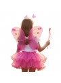 Fantasia Infantil Borboleta Rosa Com 4 Peças 3 A 10 Anos