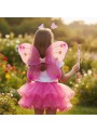 Fantasia Infantil Borboleta Rosa Com 4 Peças 3 A 10 Anos