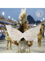 Asa De Anjo Metalizada Branca Fantasia Carnaval 58cm Adulto