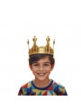 Adereço Coroa de Rei Príncipe Dourada Regulável Carnaval Kit Festa