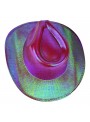 Chapéu Cowgirl Nacarado Furta-cor Rosa Pink Rodeio Carnaval