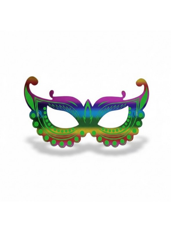 Máscara De Festa Verde Fluorescente 12 Un Carnaval