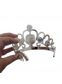 Adereço Coroa de Princesa Prata 5 Unidades