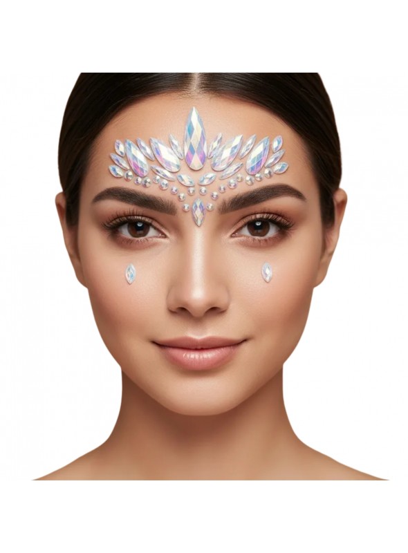 Adesivo Decorativo Strass Para O Rosto Furta-cor Carnaval