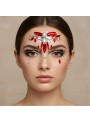 Adesivo Decorativo Rosto Strass Rosa Ou Vermelho Carnaval