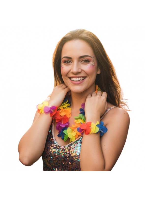 Kit Festa Havaiano Com 3 Peças Festa Á Fantasia Carnaval