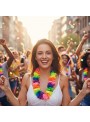 Adereço De Festa Colar Havaiano Neon Com 1 Und Kit Festa