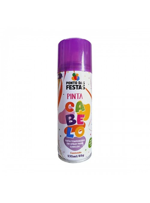 Tinta Temporária Para Cabelo Roxo Spray 135ml Carnaval