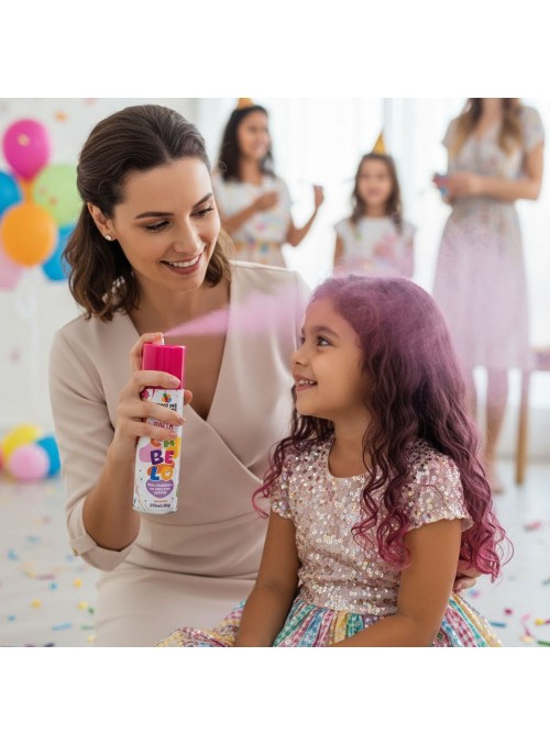 Tinta Temporária Para Cabelo Rosa Spray 135ml Carnaval
