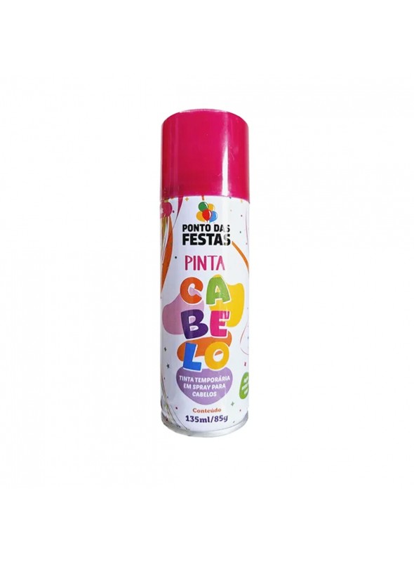 Tinta Temporária Para Cabelo Rosa Spray 135ml Carnaval