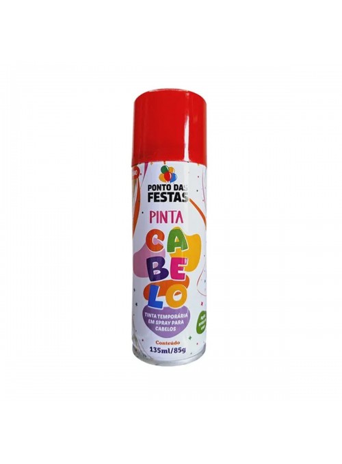 Tinta Temporária Para Cabelo Vermelho Spray 135ml Carnaval