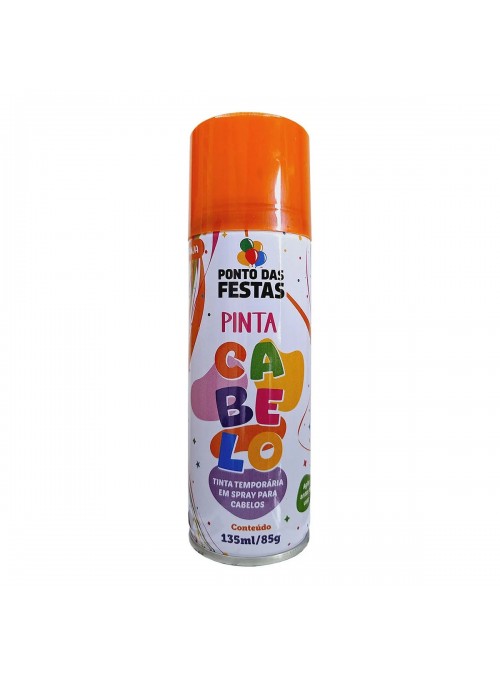 Tinta Temporária Para Cabelo Laranja Spray 135ml Carnaval