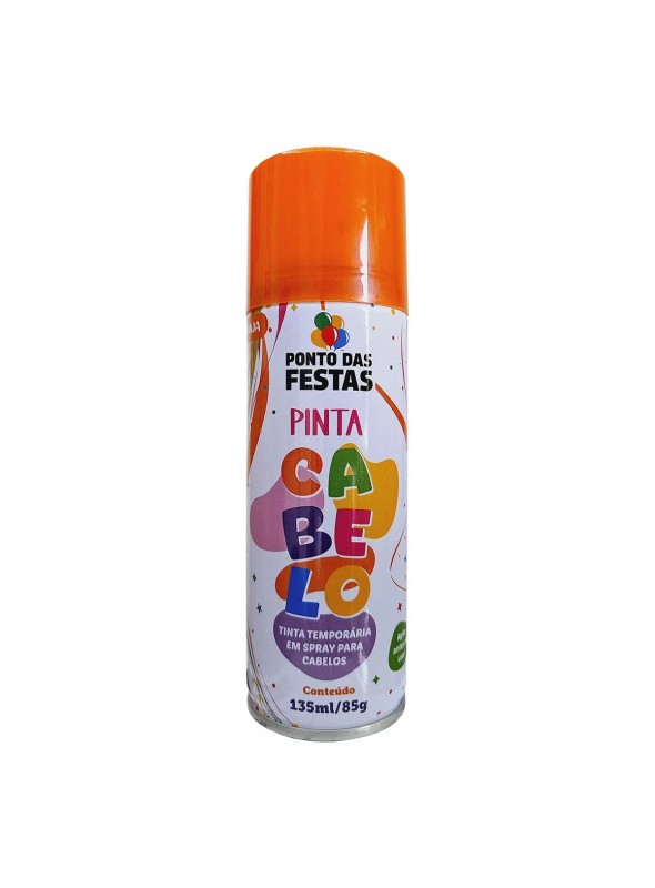 Tinta Temporária Para Cabelo Laranja Spray 135ml Carnaval