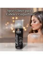 Spray Glitter para Cabelo e Corpo Prata 135ml Carnaval