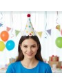 Chapéu de Aniversário Chapeuzinho Confete Mesa Festa 5 Unidades