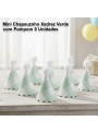 Mini Chapeuzinho Xadrez Verde Menta para Doces e Decoração 4,5cm 8 Unidades