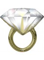 Balão Metalizado Anel de Diamante Casamento Grande  – 1 unidade