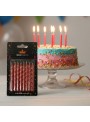 Velas de Bolo Aniversário Espiral Vermelho – 8 unidades