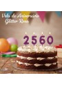 2 Unidades Vela De Aniversário Glitter Roxa Números A Escolher