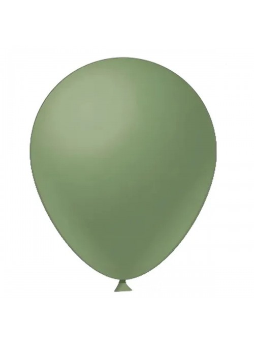 Balão de Látex Verde Eucalipto 5 Polegadas 13cm São Roque 50 Unidades