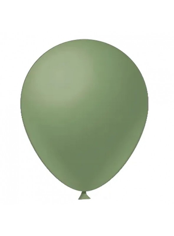 Balão de Látex Verde Eucalipto 5 Polegadas 13cm São Roque 50 Unidades