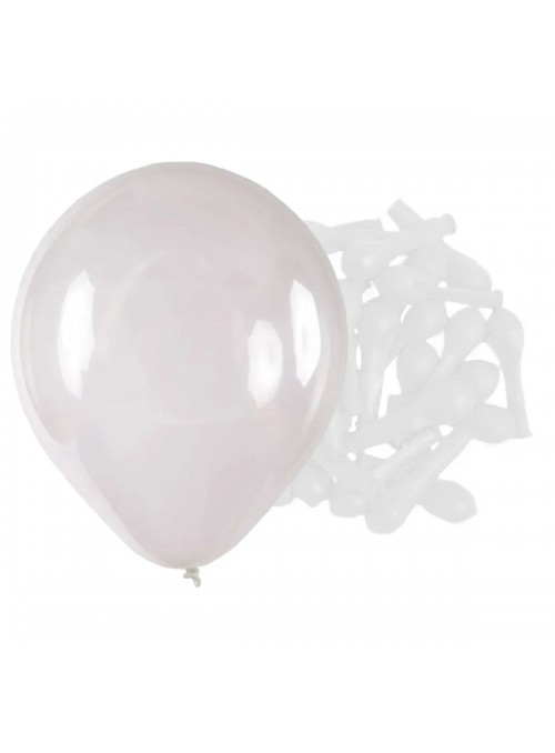 Balões de Látex Cristal Transparente 5 Polegadas 13cm São Roque 50 Unidades