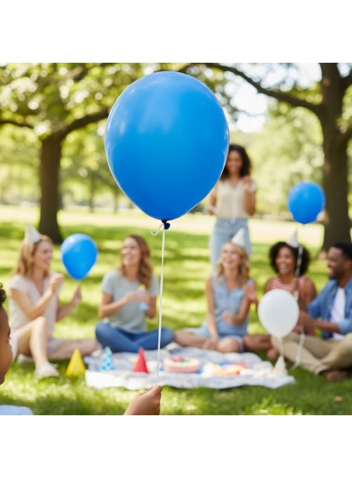 Balão de Látex Azul Cobalto 11 Polegadas 28cm São Roque 25 Unidades