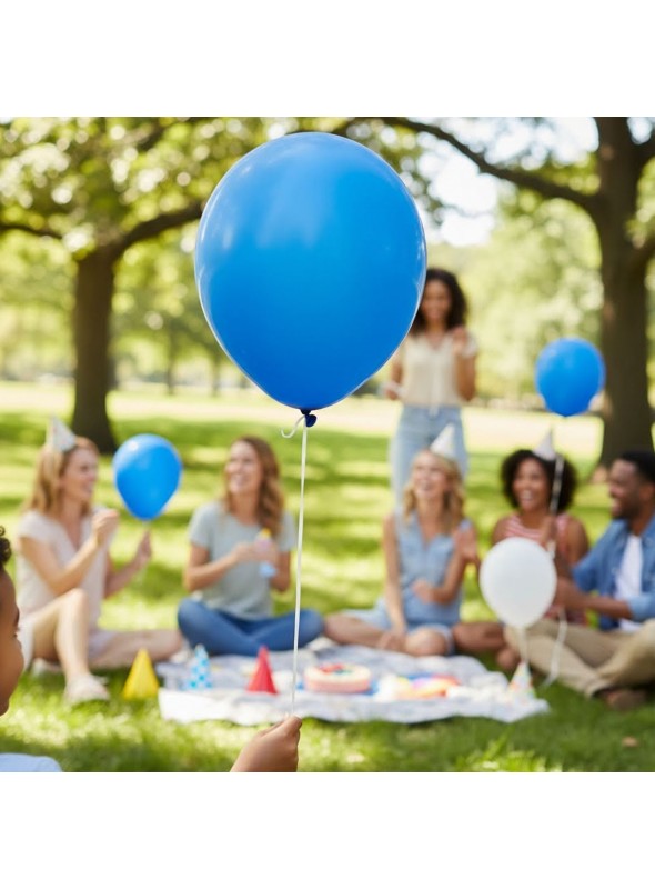 Balão de Látex Azul Cobalto 11 Polegadas 28cm São Roque 25 Unidades