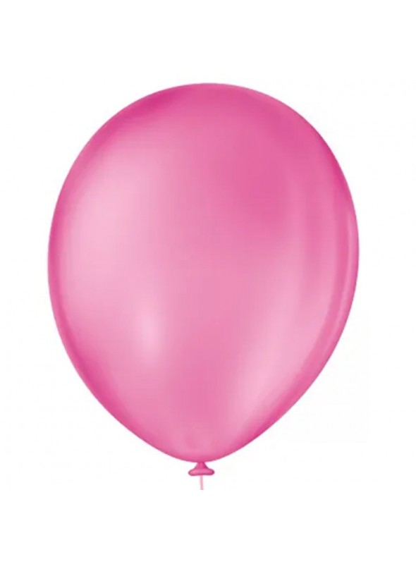 Balão de Látex Rosa Shock 11 Polegadas 28cm São Roque 25 Unidades