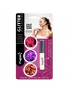Kit 3unid Glitter Para Maquiagem Com Cola Carnaval Fantasia
