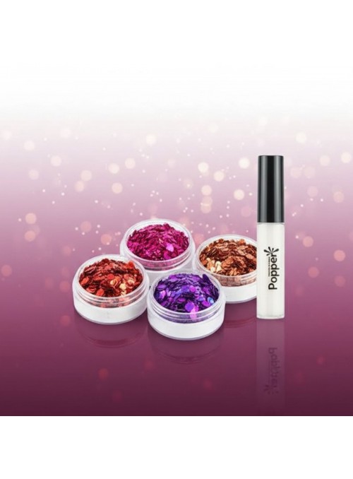 Kit 3unid Glitter Para Maquiagem Com Cola Carnaval Fantasia