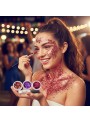 Kit 3unid Glitter Para Maquiagem Com Cola Carnaval Fantasia