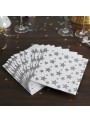Guardanapo de Papel Estrelas Prata 33x33cm 20 Unidades Bam Festas