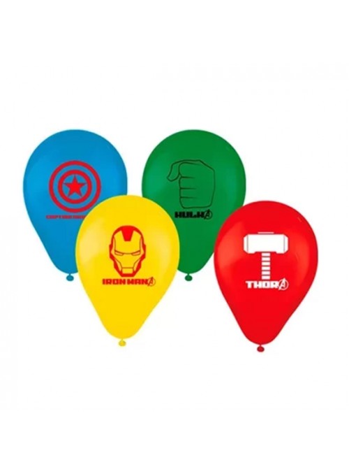 Balões de Látex Os Vingadores Avengers 9 Polegadas 23cm Regina Festas  – 25 unidades