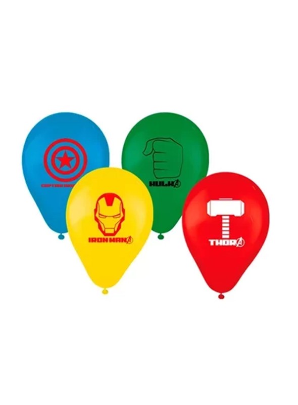 Balões de Látex Os Vingadores Avengers 9 Polegadas 23cm Regina Festas  – 25 unidades